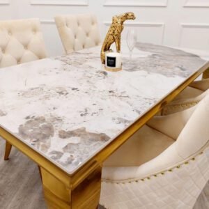 Louis Marble Dining Table - Image 4