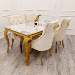 Louis Marble Dining Table - Image 5
