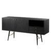 Black Oak 2 Door 2 Draw Sideboard 155cm - Image 2