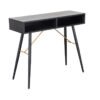 Black Oak Open Console Table 90cm 75cm high x 30cm deep - Image 2