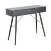 Black Oak Open Console Table 90cm 75cm high x 30cm deep - Image 5
