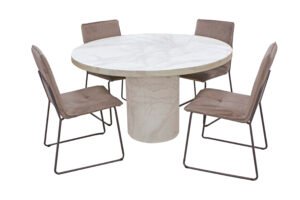 Carra Marble Dining Table 1300mm - Image 2