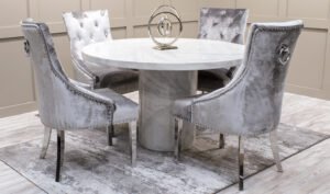 Carra Marble Dining Table 1300mm - Image 4